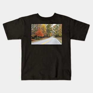 Road in the autumn seasone Kids T-Shirt